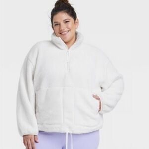 All in Motion Women's White Teddy Jacket